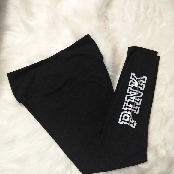 New Victoria Secret Pink Dark Gray Leggings - Picture 3 of 4